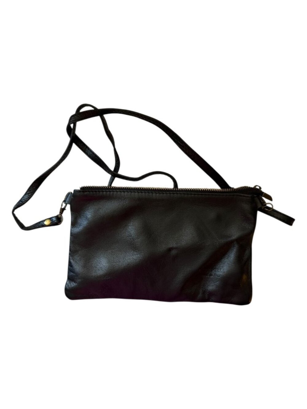 New Genuine Italian Florentine Leather Crossbody Purse With Adjustable Strap & M